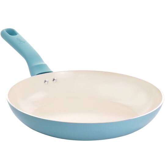 Spice by Tia Mowry Savory Saffron 2 Piece Ceramic Nonstick Aluminum Frying Pan Set